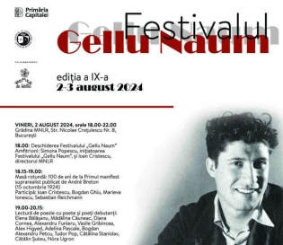 2 – 3 august 2024 | Festivalul „Gellu Naum”, ediția a IX-a