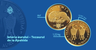 BNR lansează în circuitul numismatic o monedă din aur cu tema „Istoria aurului – Tezaurul de la Apahida”