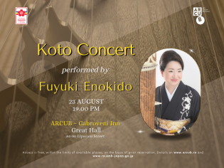 Vineri, 23 august 2024, recital de koto Fuyuki ENOKIDO la ARCUB - Hanul Gabroveni