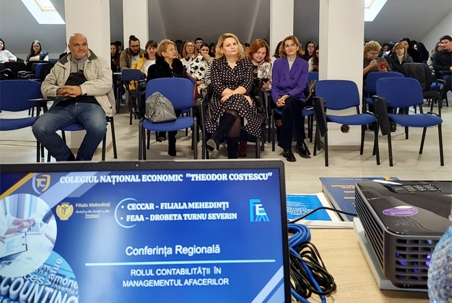 CECCAR Mehedinți: Conferința Educația economică – de la teorie la practică pune bazele formării tinerilor în domeniul financiar-contabil