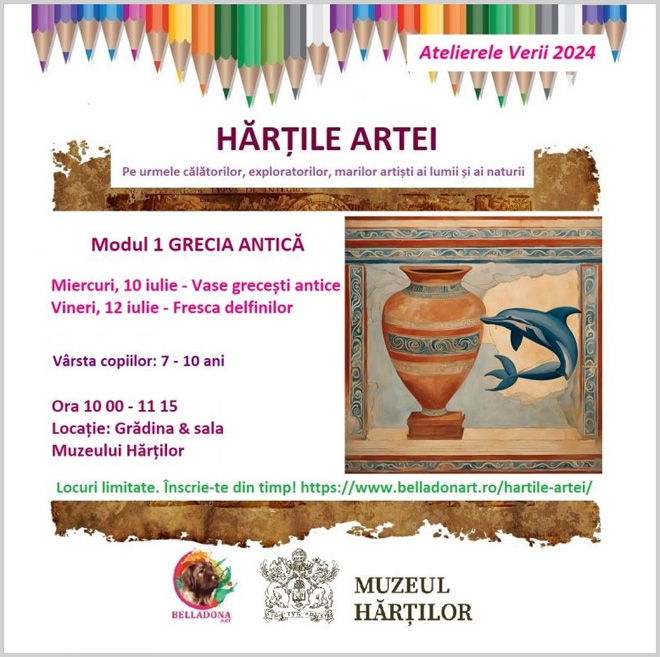 Program educațional pentru copii Hărțile Artei – Atelierele verii 2024